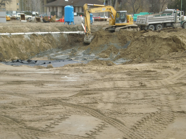 wellpoint dewatering beside highway